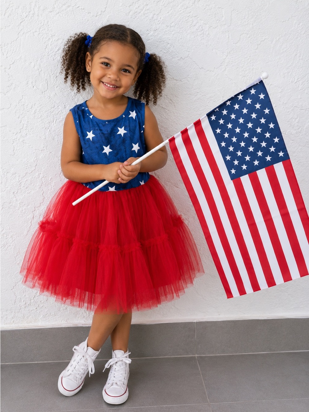 Patriotic Blue Star Tank Top with Red Tulle Skirt USA Dress 🇺🇸🇺🇸🇺🇸🇺🇸 size 10 - Picture 3 of 3